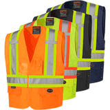 Pioneer 131 Hi-Viz Lime/Yellow Safety Vest - Adjustable Sides