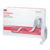 3M Transpore Plastic Tape - 1.27 cm x 9.1 m (1/2 x 10 yds), 24/Pack