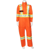 Viking Firewall 40478, 7oz. FR 5400 Orange Coverall with CSA 4" Striping