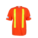 Viking 6002O Orange Safety Cotton T-Shirt with sleeve stripes and 50+ UPF Sun Protection