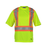 Viking 6006G Hi-Viz Lime Green Double Mesh Safety Short Sleeve T-Shirt