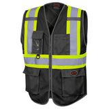 Pioneer 6958 Hi-Viz Orange Solid Tricoat Safety Vest with Zipper Closure