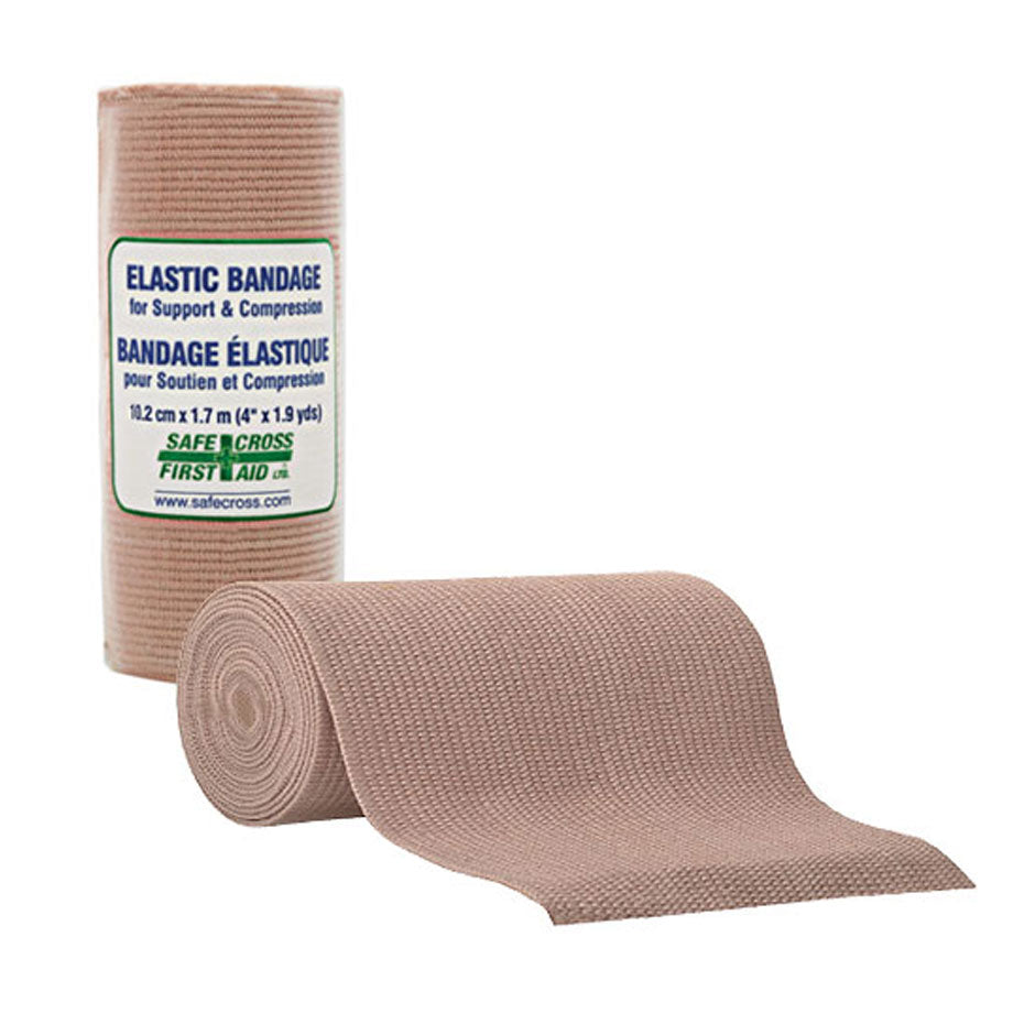Rubber Elastic Bandage, Latex-Free - 10.2 cm (4"), EA