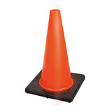 Premium PVC Flexible Traffic Cone - 18" - No Band - Orange