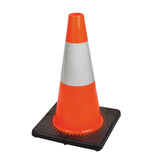 Premium 18" PVC Flexible Traffic Cone - 1 Band - Orange