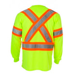 Coolworks Hi-Vis Micro-Fibre T-Shirt, Long Sleeve Lime Green, EA