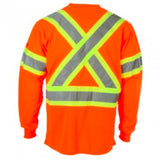 Coolworks Hi-Vis Micro-Fibre T-Shirt, Long Sleeve Orange,3XL-4XL,EA