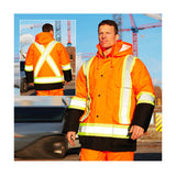 esafetyproducts 640R Hi-Vis 300D Safety Parka