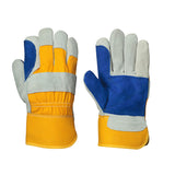 Pioneer 545-1 Fitter's Cowsplit Gloves - Double Palm - Yellow Back - Dz