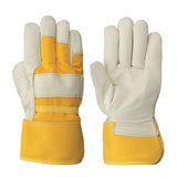 Insulated Fitter's Cowgrain Gloves - 1-Piece Palm - Boa Lined - 6 Dozen