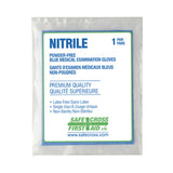 Nitrile Examination Gloves, Powder Free, Large, 2's, Bag
