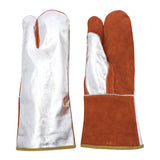 FR High-Heat Aluminized/Leather Combo Mitts - 6 Dozen