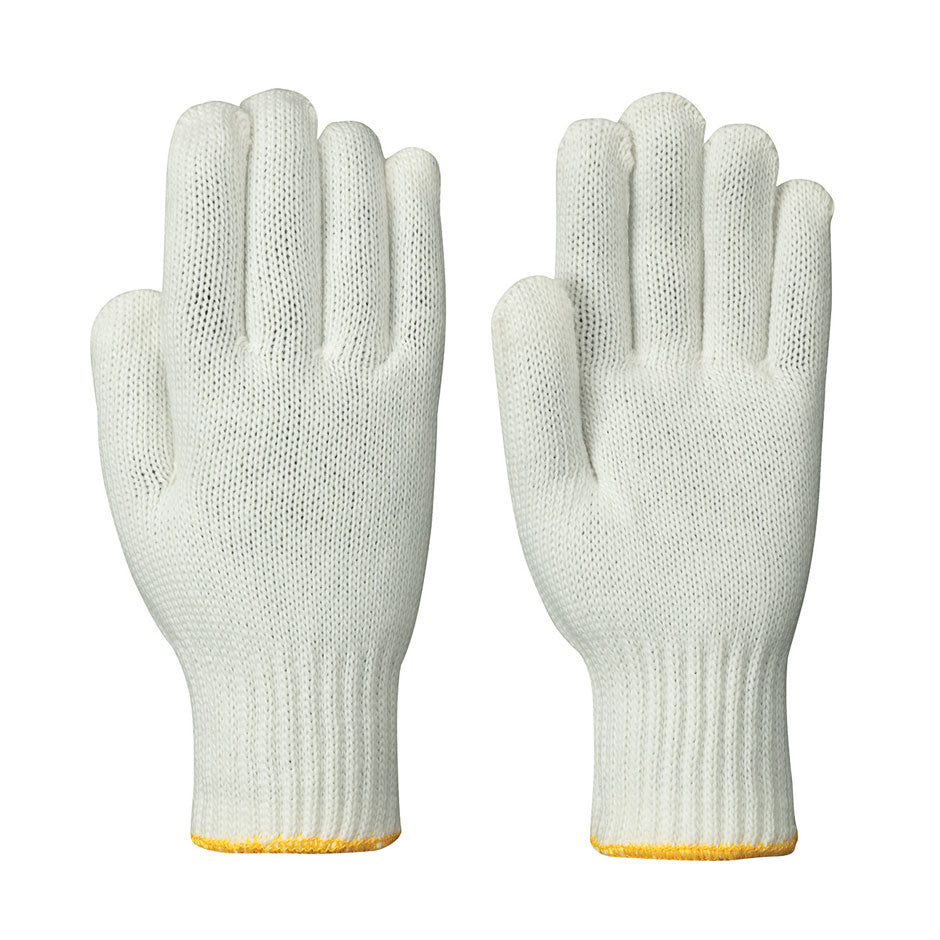 Nylon/Poly Knit Gloves - White - Dz