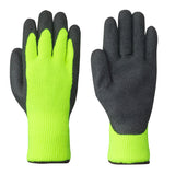 Seamless Knit Latex Gloves - Thermal Knit - Hi-Viz Yellow/Green - 6 Dozen