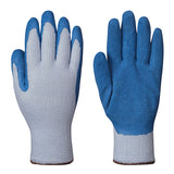 Seamless Knit Latex Gloves - Poly Knit - Grey - Dz