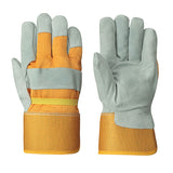 Insulated Fitter's Cowsplit Gloves - 1-Piece Palm - Foam Lined Red Flannel - 6 Dozen