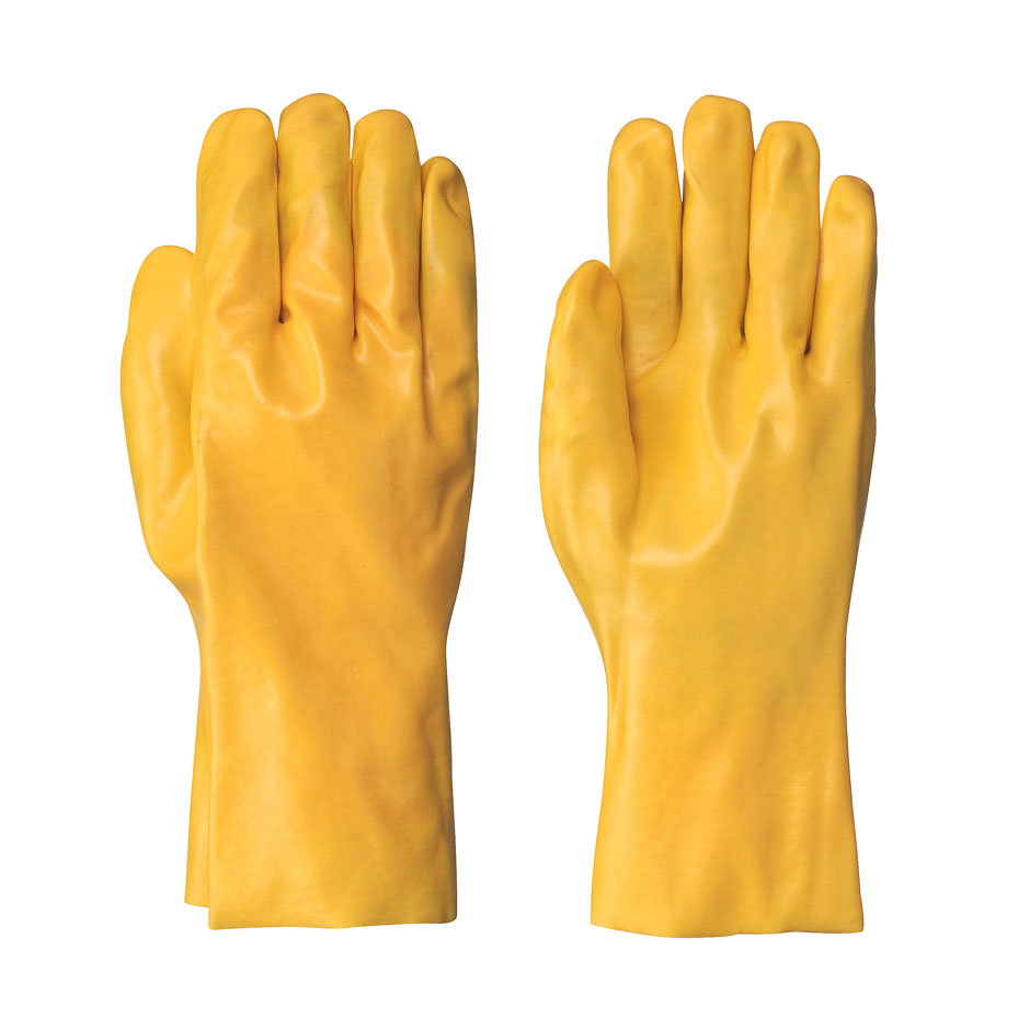 PVC 14'' Gauntlet Gloves - Yellow - 10 Dozen
