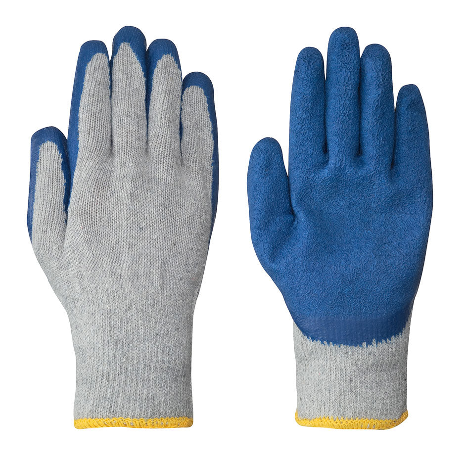 Seamless Knit Latex Gloves - Recycled Poly/Cotton Knit - Grey - 10 Dz