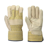 Insulated Fitter's Cowgrain Gloves - Patch Palm - Fully Fleece Lined - 6 Dozen