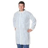 Disposable Polypropylene Lab Coat - White - 10/pk