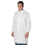 Disposable Microporous Film Lab Coat - White - 10/pk