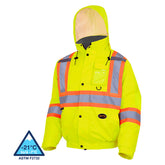 Pioneer 5033 Hi-Viz Waterproof Winter Quilted Safety Bomber - Hi-Viz Yellow/Green