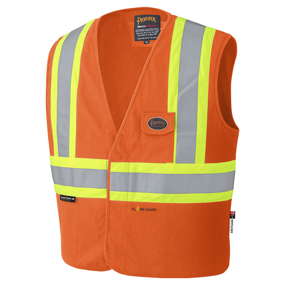 Pioneer 128 FR Safety Vest - 100% Cotton - Orange