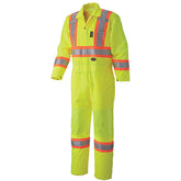 Pioneer 5999A/5999AW Hi-Viz Traffic Safety Coverall- Hi-Viz Yellow/Green