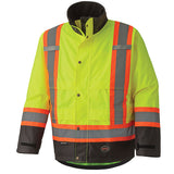 Pioneer 5401 Hi-Viz Waterproof Safety Jacket - 300D Ripstop PU Coated Poly - Fully Lined - Hi-Viz Yellow/Green