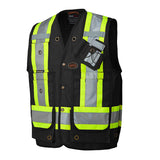 Pioneer 694BK Surveyor’s/Supervisor’s Safety Vest - Cotton Duck - Black