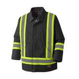 Pioneer 5535BKA Safety Parka - Quilted Cotton Duck - Black