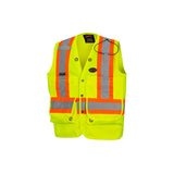 Pioneer 6696 Hi-Viz Surveyor’s Safety Vest - 600D PU Coated Oxford Poly - Hi-Viz Yellow/Green