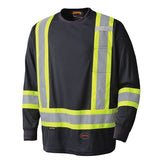 Pioneer 6997 Hi-Viz Safety Long-Sleeved Shirt - Birdseye Poly - Black