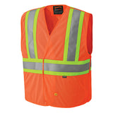 Pioneer 6914A FR Hi-Viz Safety Tear-Away Vest - Poly Mesh - Hi-Viz Orange