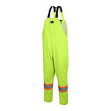 Pioneer 5629 ''The Rock'' Waterproof Safety Bib Pants - PU Coated 300D Oxford Poly - Hi-Viz Yellow/Green