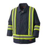 Pioneer 5535A Safety Parka - Quilted Cotton Duck - Navy