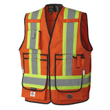 Pioneer 7732 FR-Tech® FR/Arc Rated Surveyor's Safety Vest - 88/12 Cotton/Nylon - Orange
