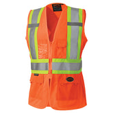 Pioneer 136 Hi-Viz Orange Women's Safety Vest