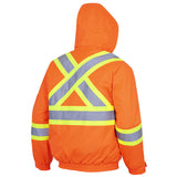 Pioneer 5032 Hi-Viz Waterproof Winter Quilted Safety Bomber - Hi-Viz Orange