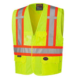 Pioneer 131 Hi-Viz Lime/Yellow Safety Vest - Adjustable Sides