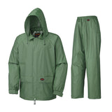 Waterproof 2-Piece Rainsuit - Poly/PVC - Retail Poly Bag - Green