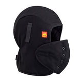 Pioneer 566A FR Quilted Hard Hat Liner - Woven Cotton Shell - Detachable Mouthpiece - Black