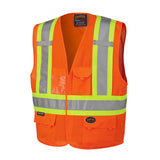 Pioneer 134 Hi-Viz Orange Safety Vest - Adjustable Sides