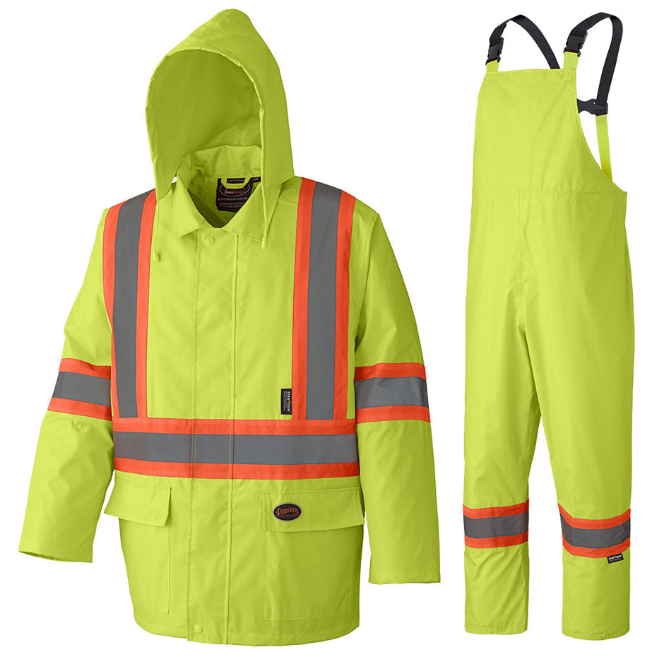 Pioneer 5609 Hi-Viz Waterproof Extra Tough Safety Rainsuit - Hi-Viz Yellow/Green