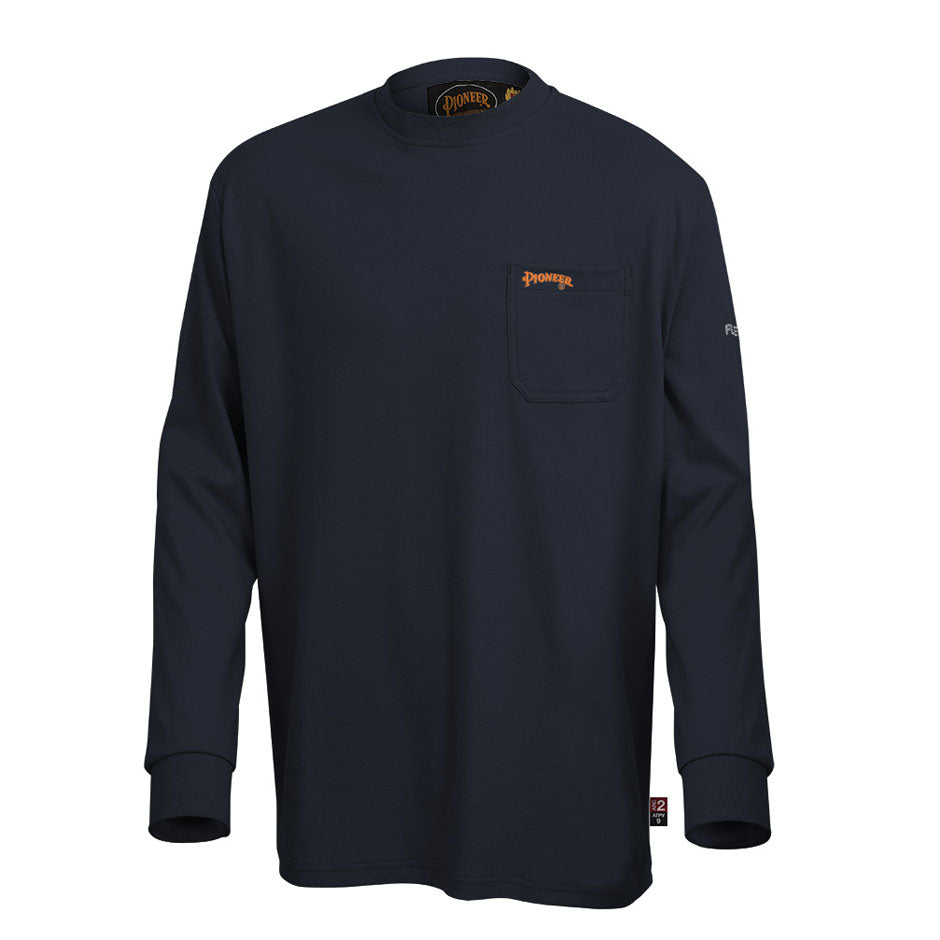 Pioneer 333N FR/Arc Rated Long-Sleeved Shirt - 100% Cotton - Navy