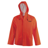 FL Snapper® Waterproof Hooded Jacket - PVC Coated Poly/Cotton - Fluorescent Orange