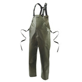 Canadian Waterproof Rain Bib Pants - PVC Coated Poly - Olive Green