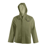 Snapper® Waterproof Hooded Jacket - PVC Coated Poly/Cotton - Moss Green