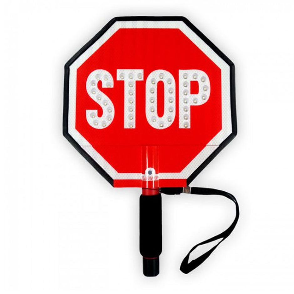 LED Crossing Guard Stop/Stop Paddle