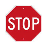 Vehicular Stop Sign, Reflective 24", EA